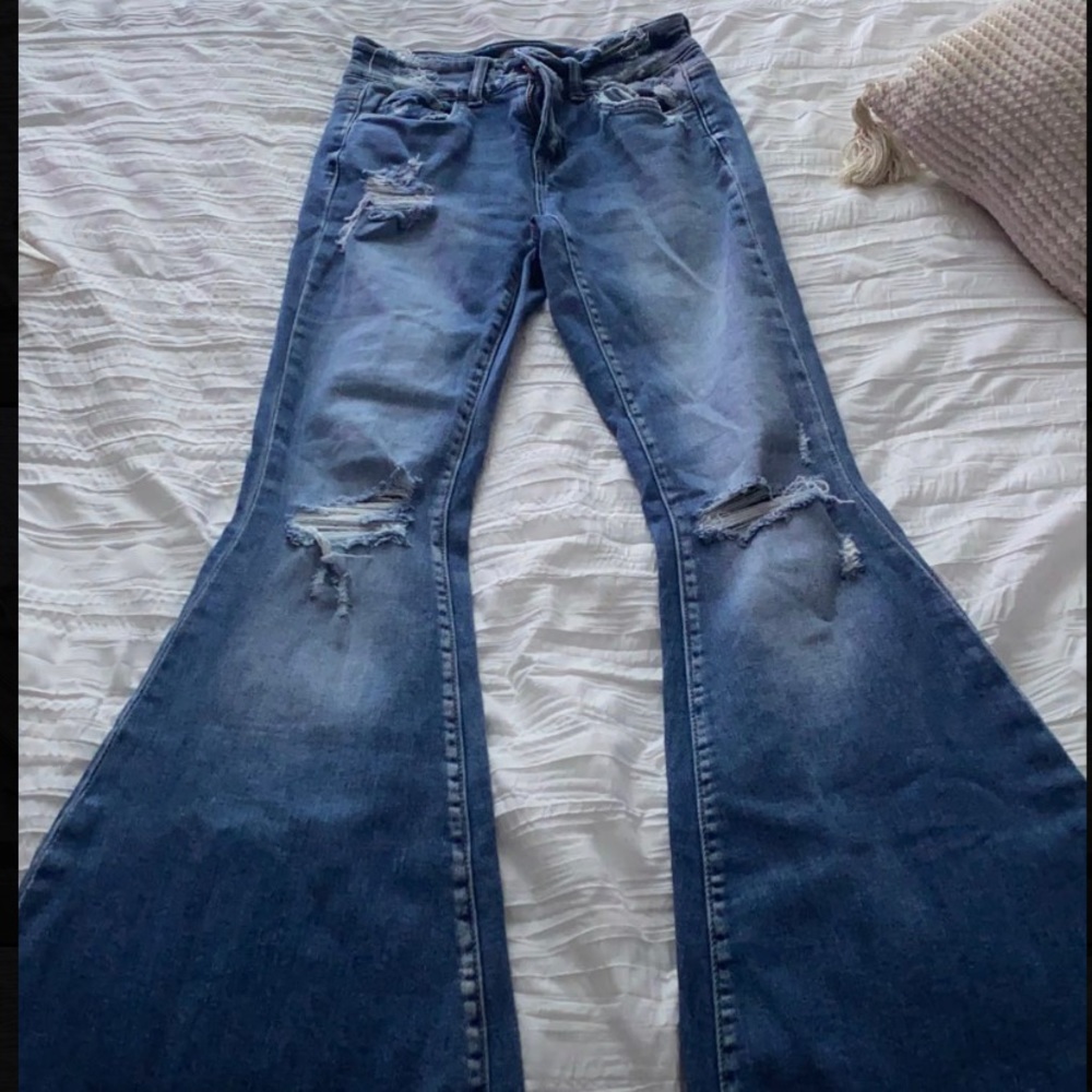 Flying monkey bell bottom jeans